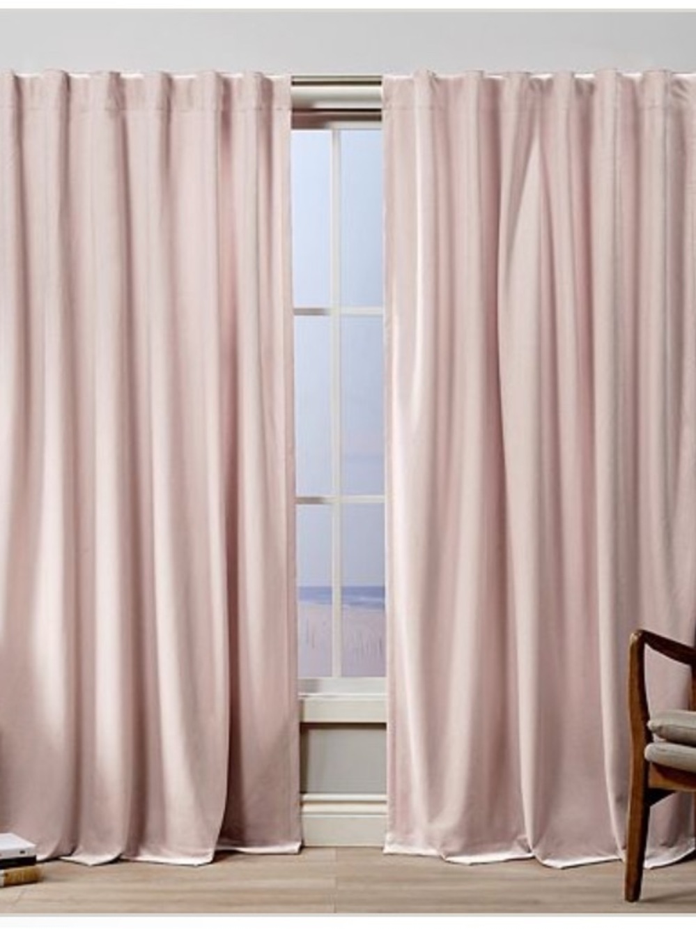 Exclusive Home Velvet Pink Blush Heavyweight Curtain Set 52x96 #1
